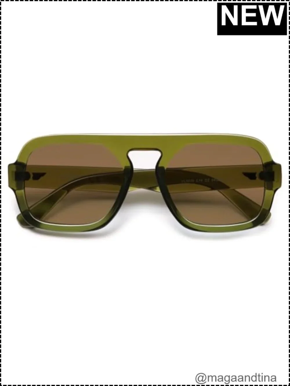 Retro Square Aviator Sunglasses UV400 Protection Oversized Frame Unisex